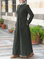 Thick Corduroy Maxi Dress