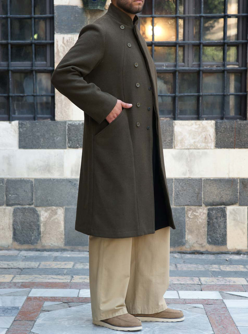 Asymmetrical Wool Jubba