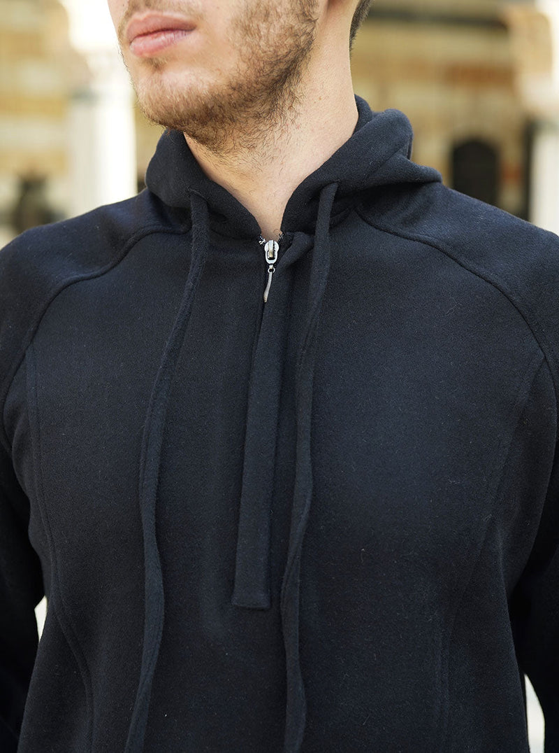 Pouch Pocket Wool Hoodie