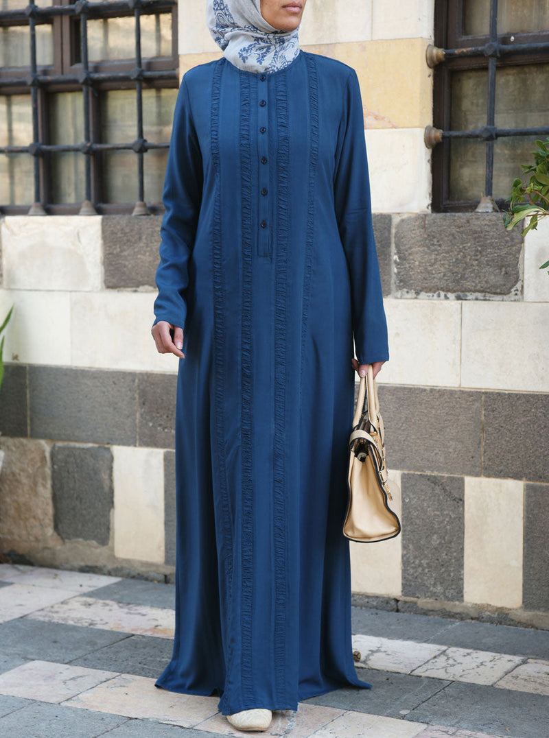 Ruffled Panels Abaya