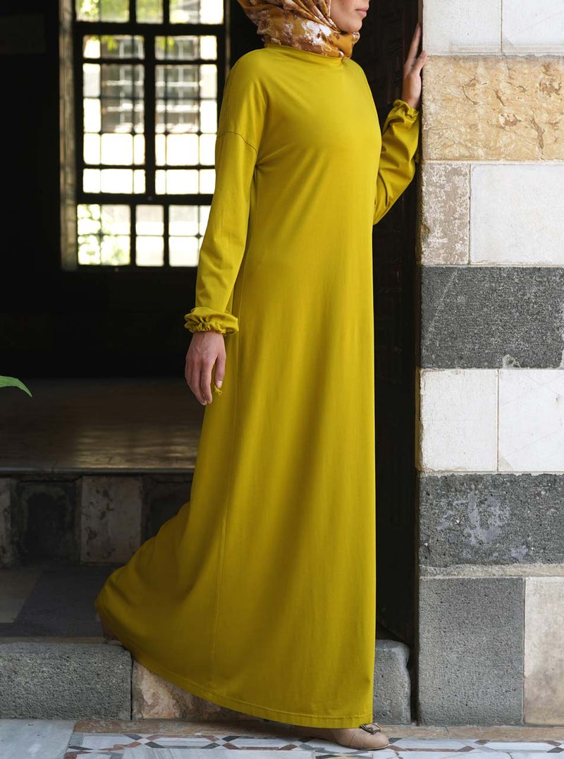 Dropped Shoulder Jersey Abaya