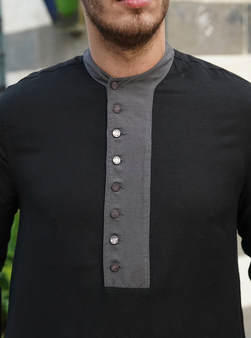 Linen Contrast Thobe