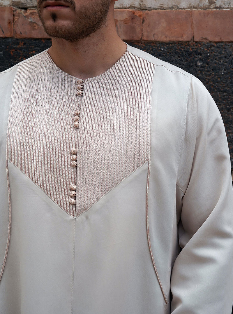 Sana Twine Embroidered Thobe