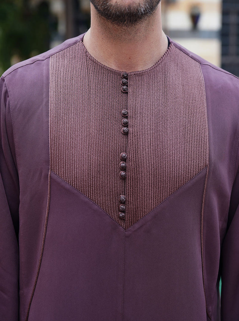 Sana Twine Embroidered Thobe