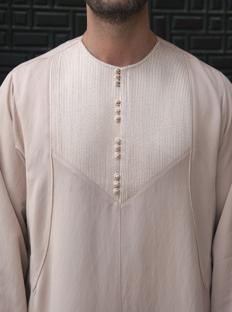 Sana Twine Embroidered Thobe