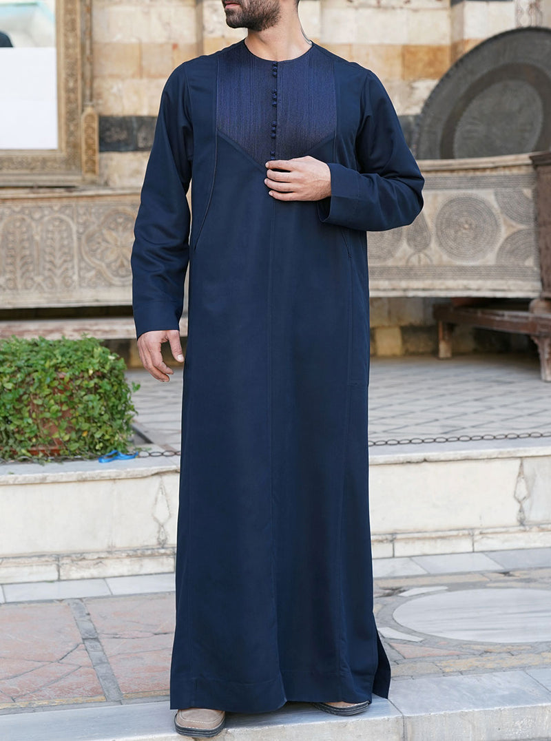 Sana Twine Embroidered Thobe
