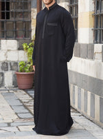 Topstitched Soft Fabric Thobe