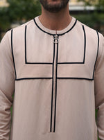 Black Bias Trim Thobe