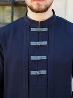 fashionable thobe with modern contrast cuffs