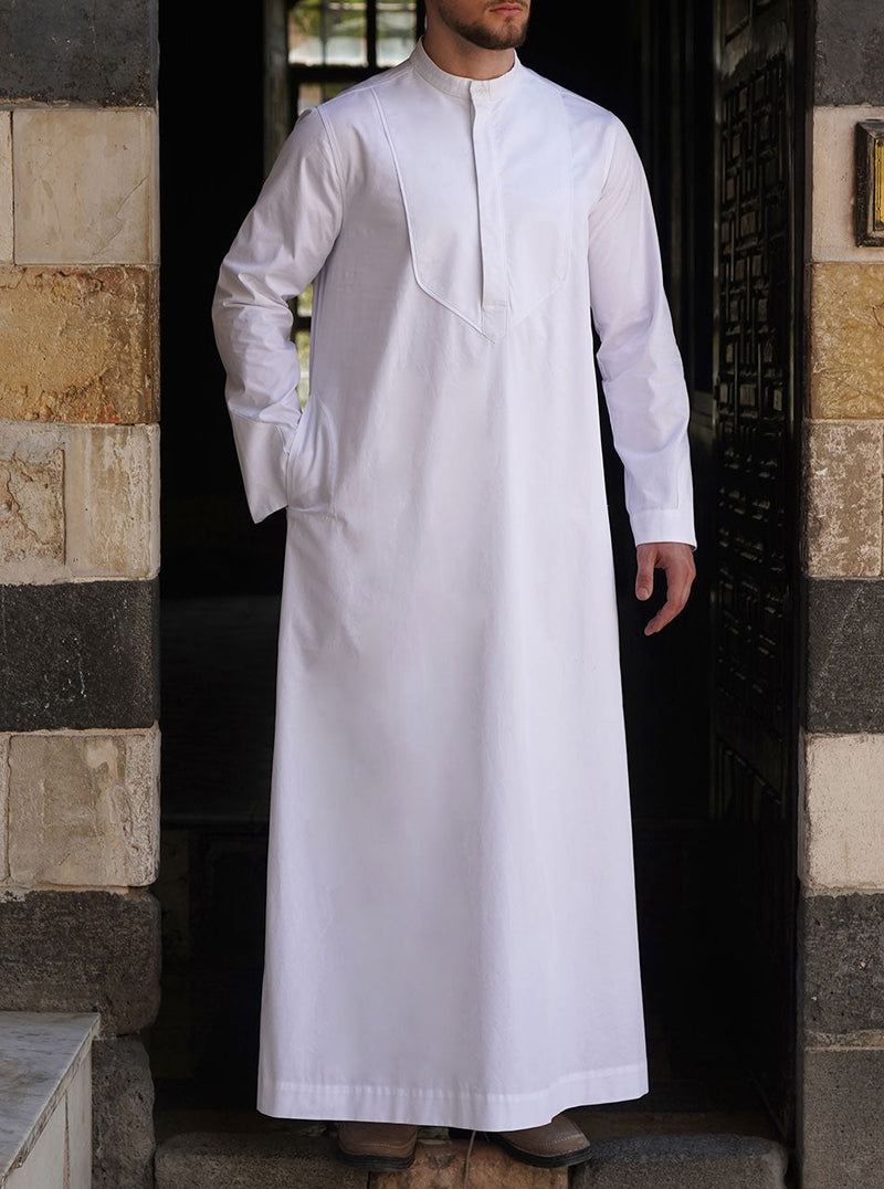 breathable modern muslim thobe with natural fabric