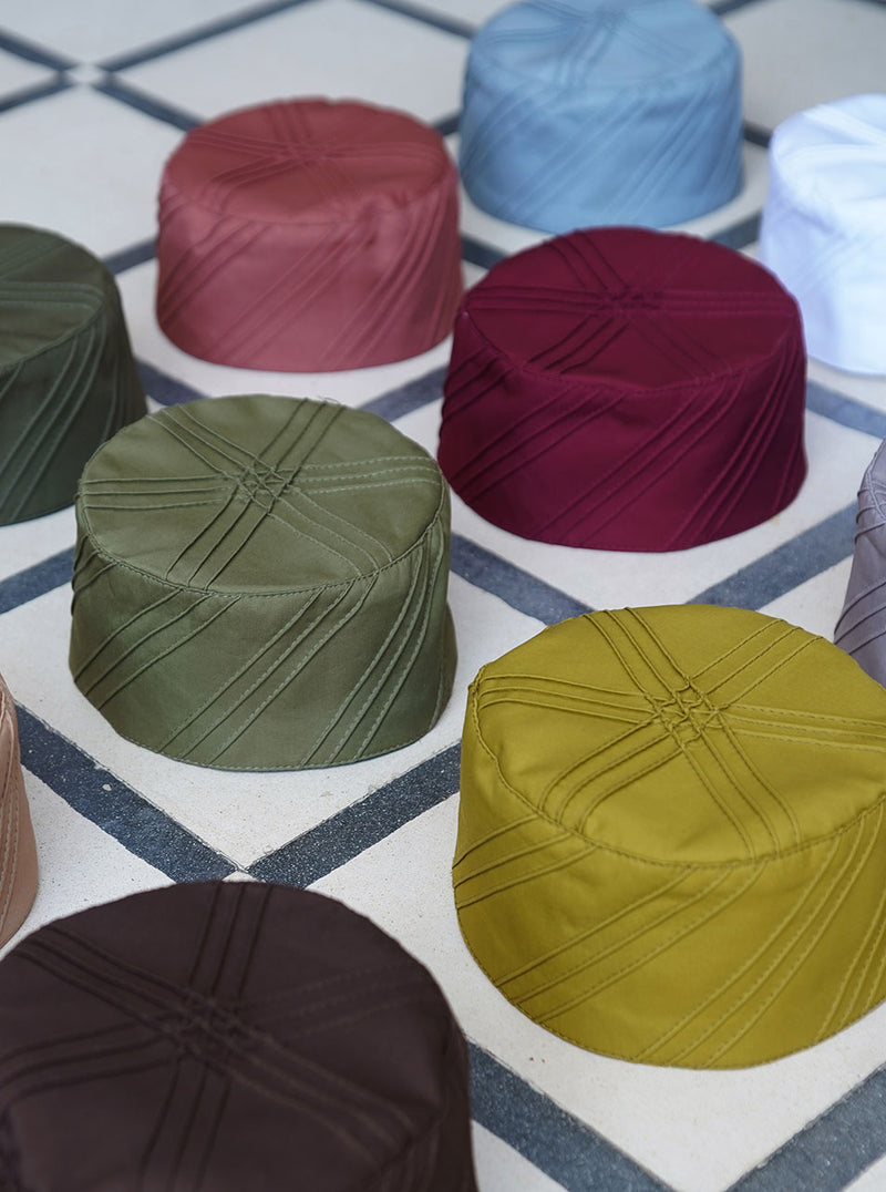 Angled Pintucked Kufi