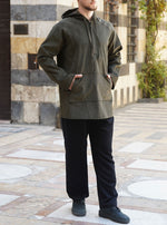 Pouch Pocket Corduroy Hoodie