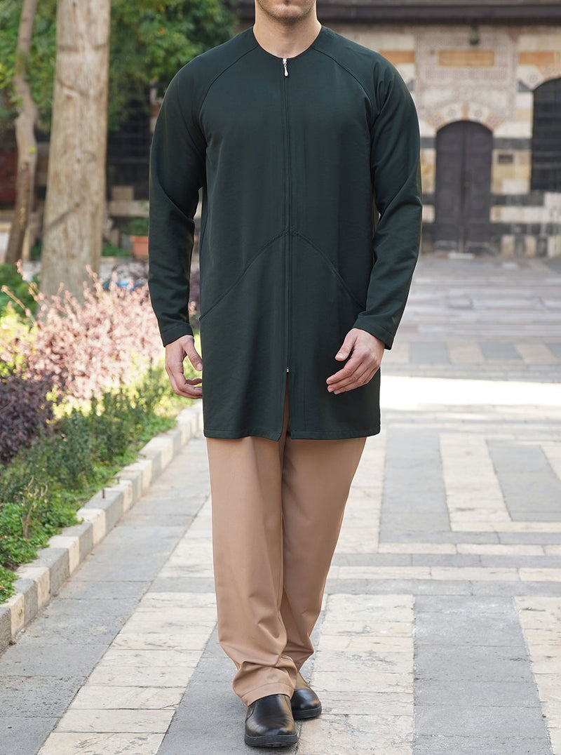 Pouch Pocketed Zipped Tunic