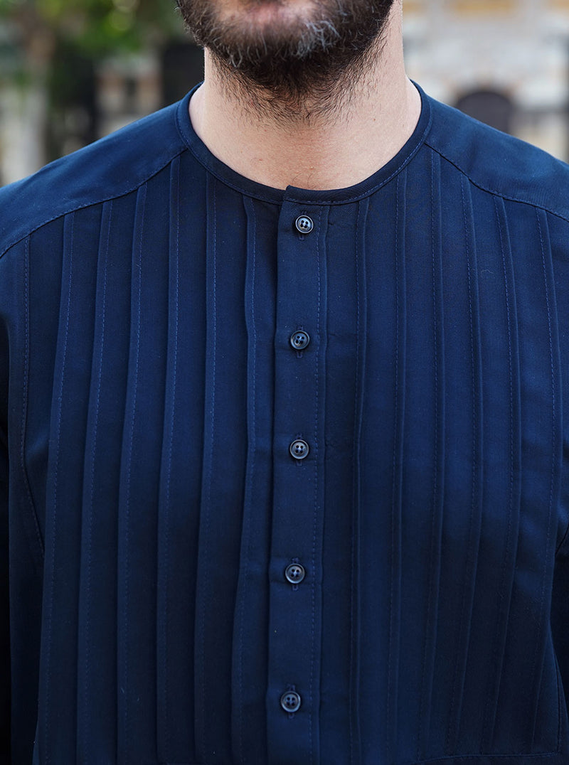 Pleated Extended Back Top