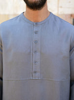 Curved Hem Linen Top