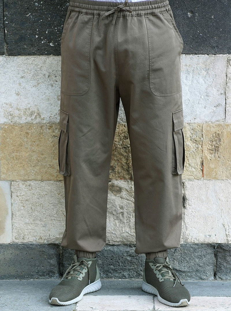 Cotton Twill Cargo Trousers - Trousers - Men