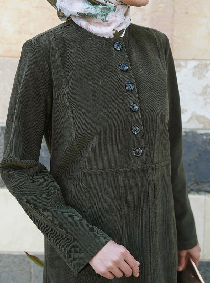 Thick Corduroy Maxi Dress