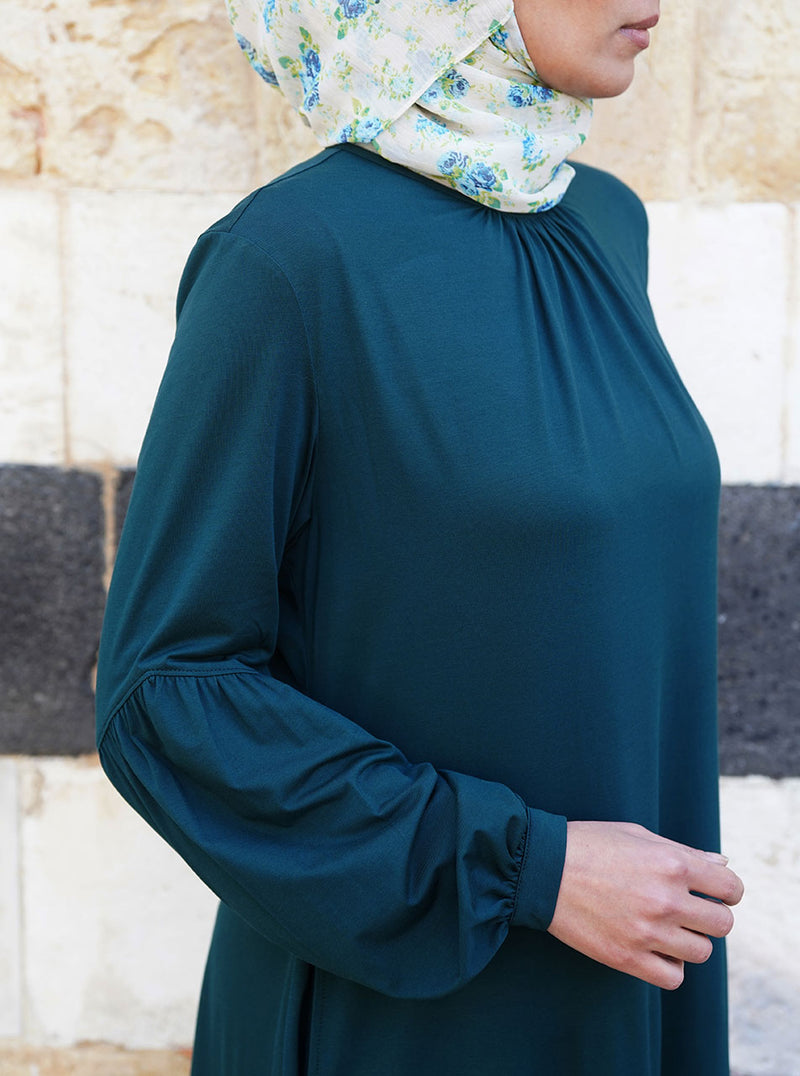 A-Line Abaya with Gathering