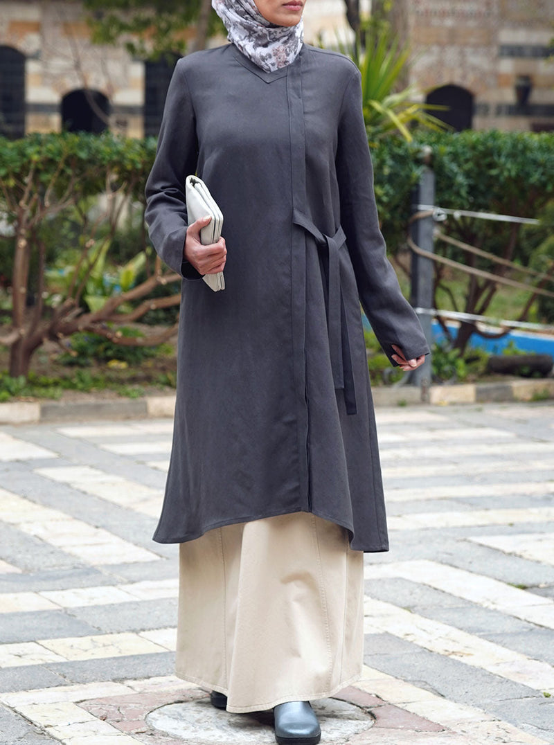 Linen Midi with Side Tie