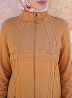 Topstitched Trim Zipped Tunic