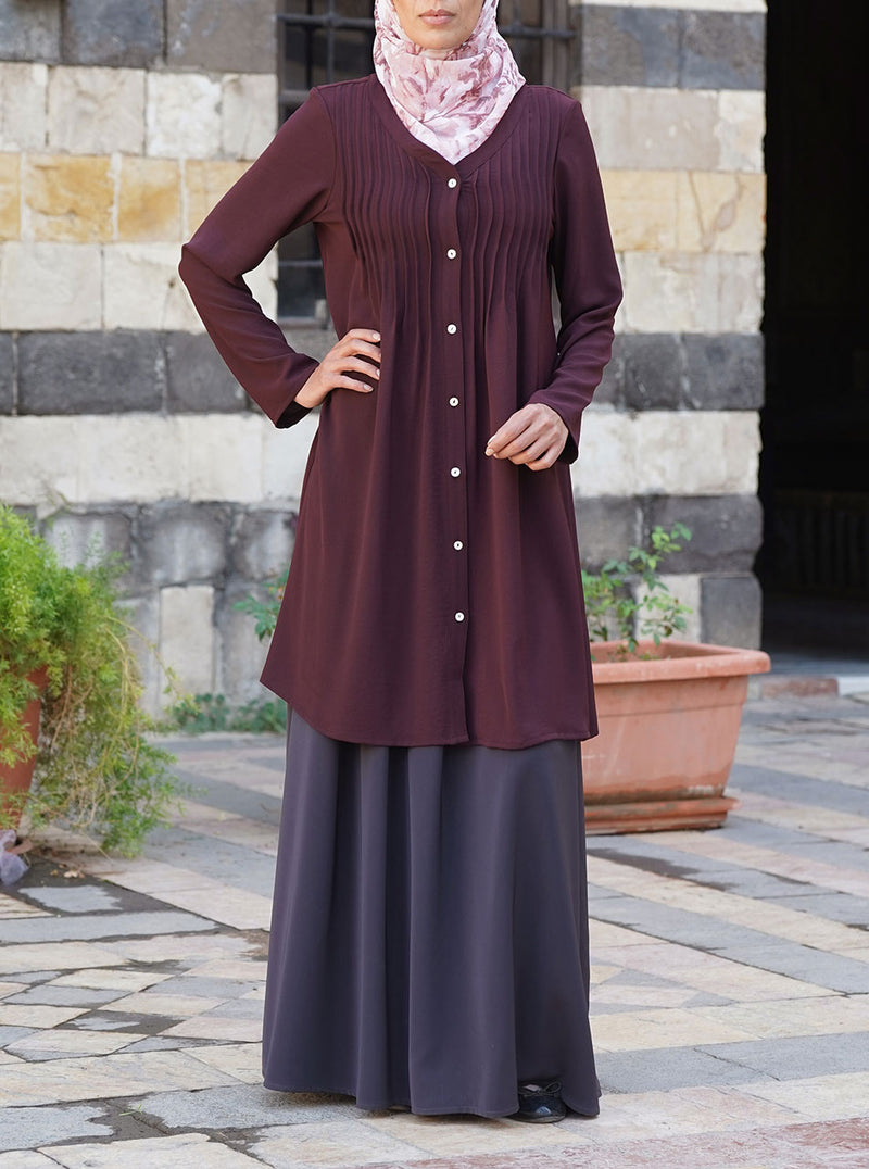 Pleated Mother of Pearl Top