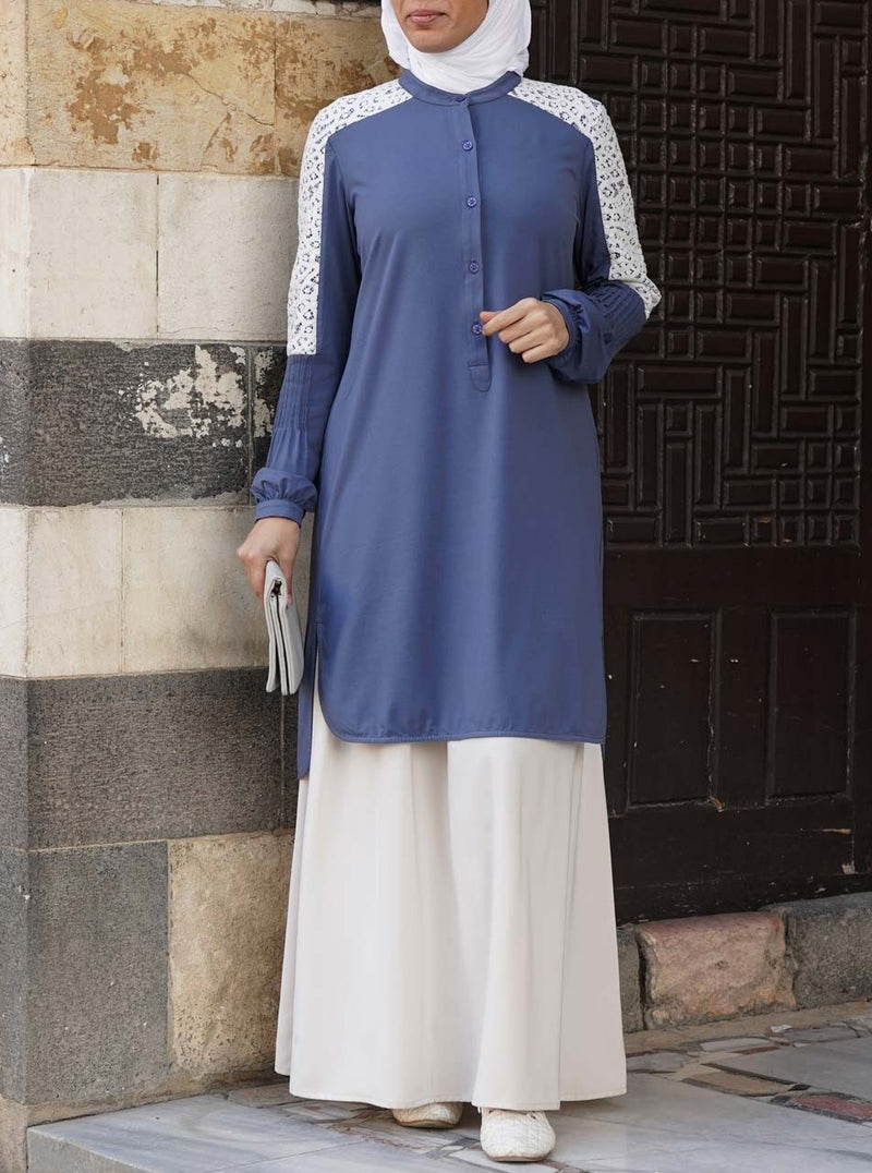 Lace and Pintucked Tunic