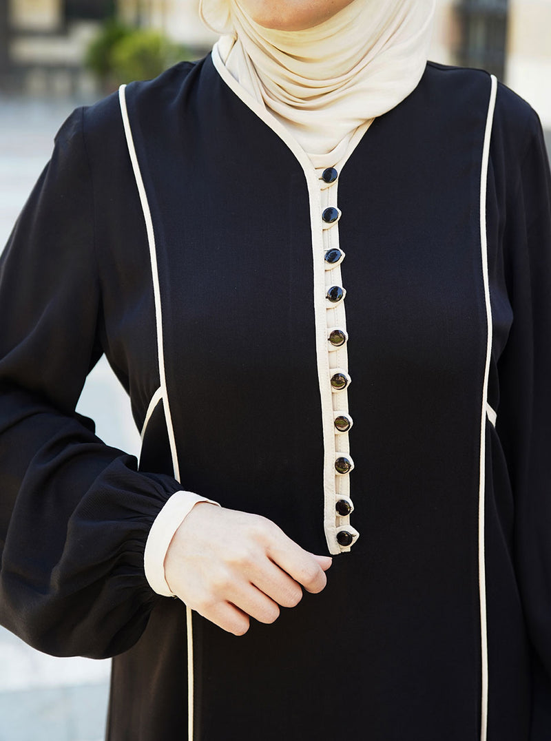 Bias Trim Rayon Abaya