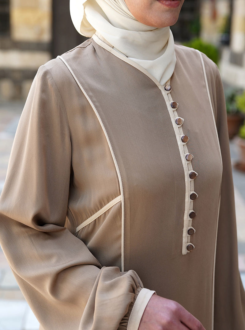 Bias Trim Rayon Abaya