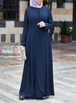 Pleated Double Layered Abaya
