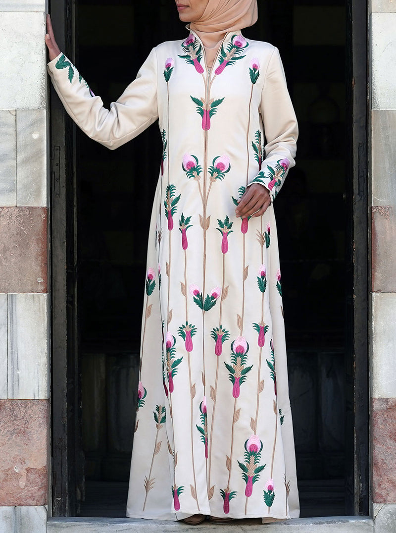 Firdaws Embroidered Abaya Gown