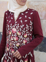 Bodice Embroidered Abaya Gown