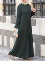 Paneled and Pleated Shirtdress