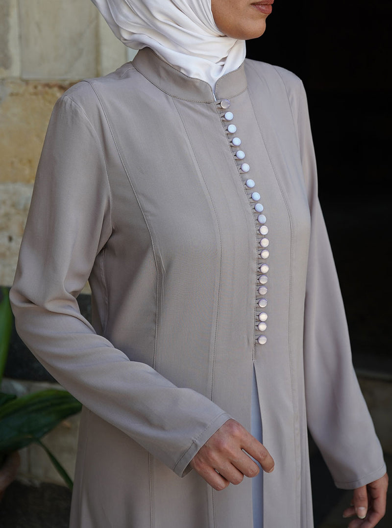 Contrast Godet Panel Abaya