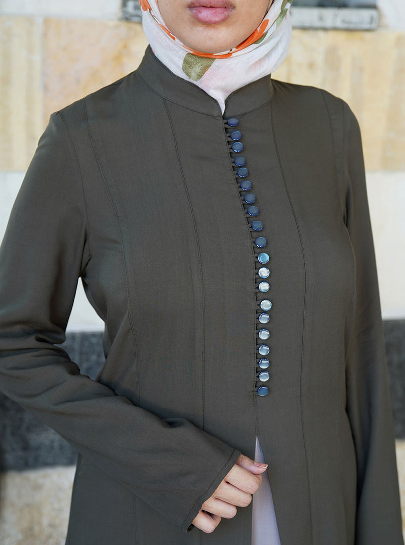 Contrast Godet Panel Abaya
