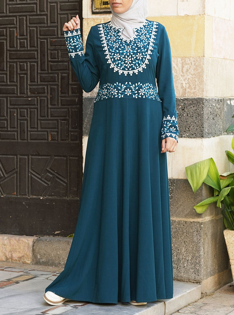 Jamilah Embroidered Abaya Gown