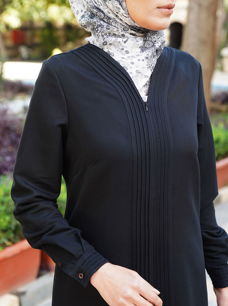 Abaya with Pintucks