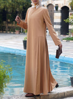 Side Pleated Maxi Dress