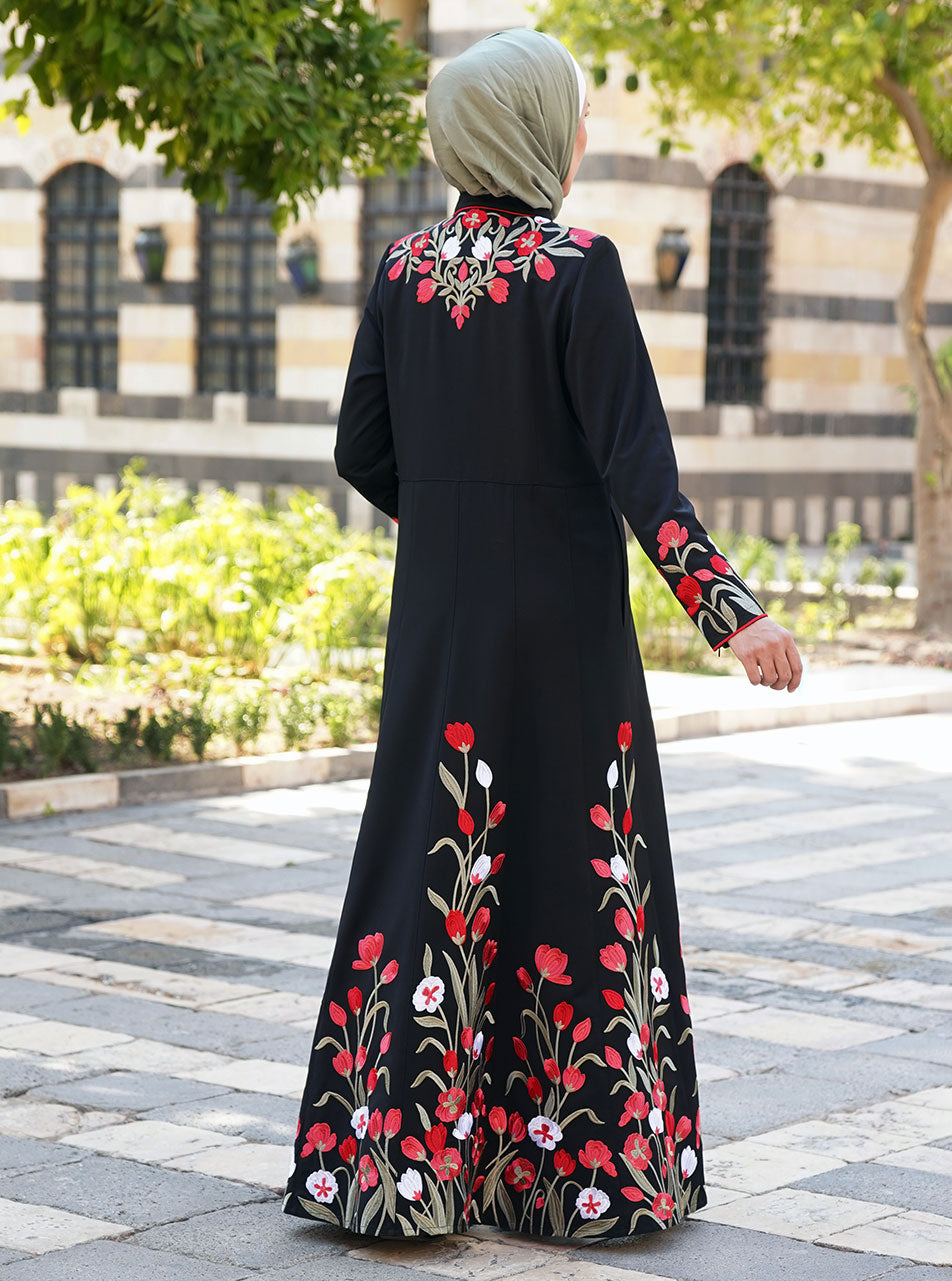Embroidered abaya uk on sale