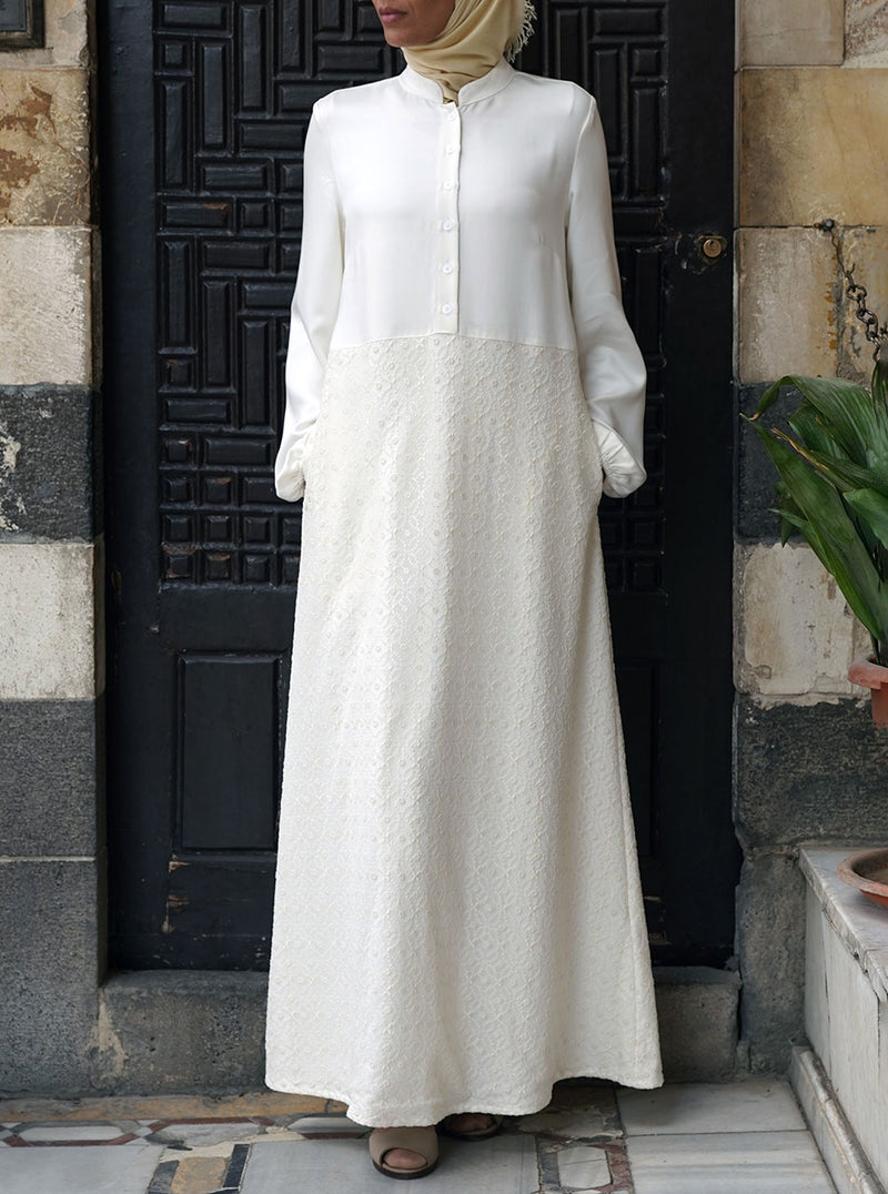 Lace Skirt Overlay Abaya