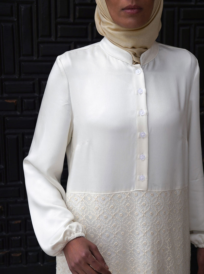 Lace Skirt Overlay Abaya