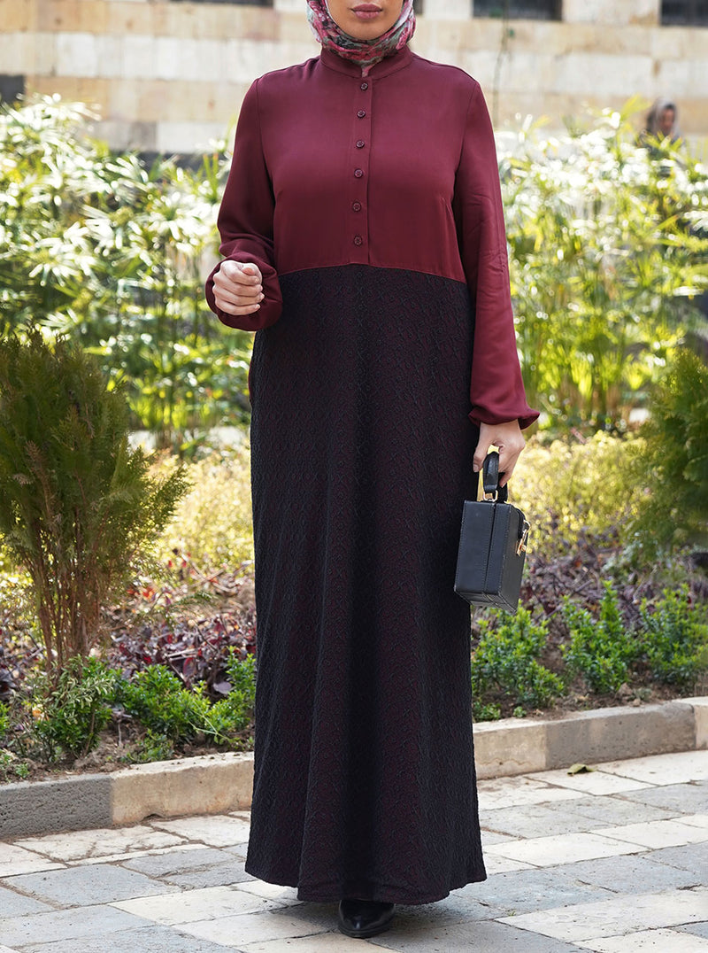 Lace Skirt Overlay Abaya