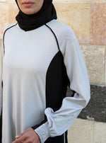 Black Contrast Abaya