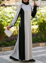 Black Contrast Abaya
