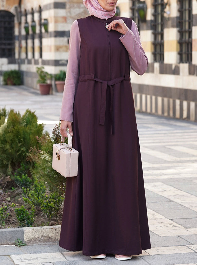 Sleeveless Belted Maxi Dress