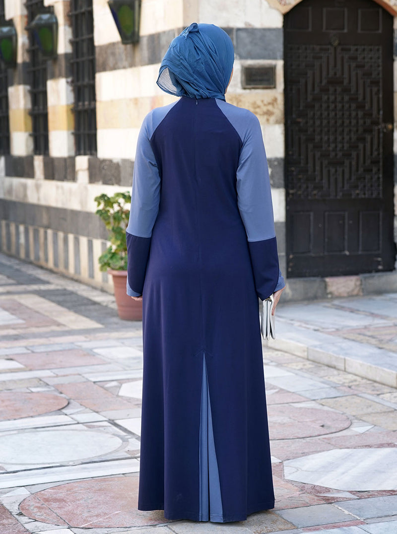 Tulip Sleeves Dual Color Abaya