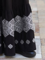 Embroidered Abaya with Ruffles