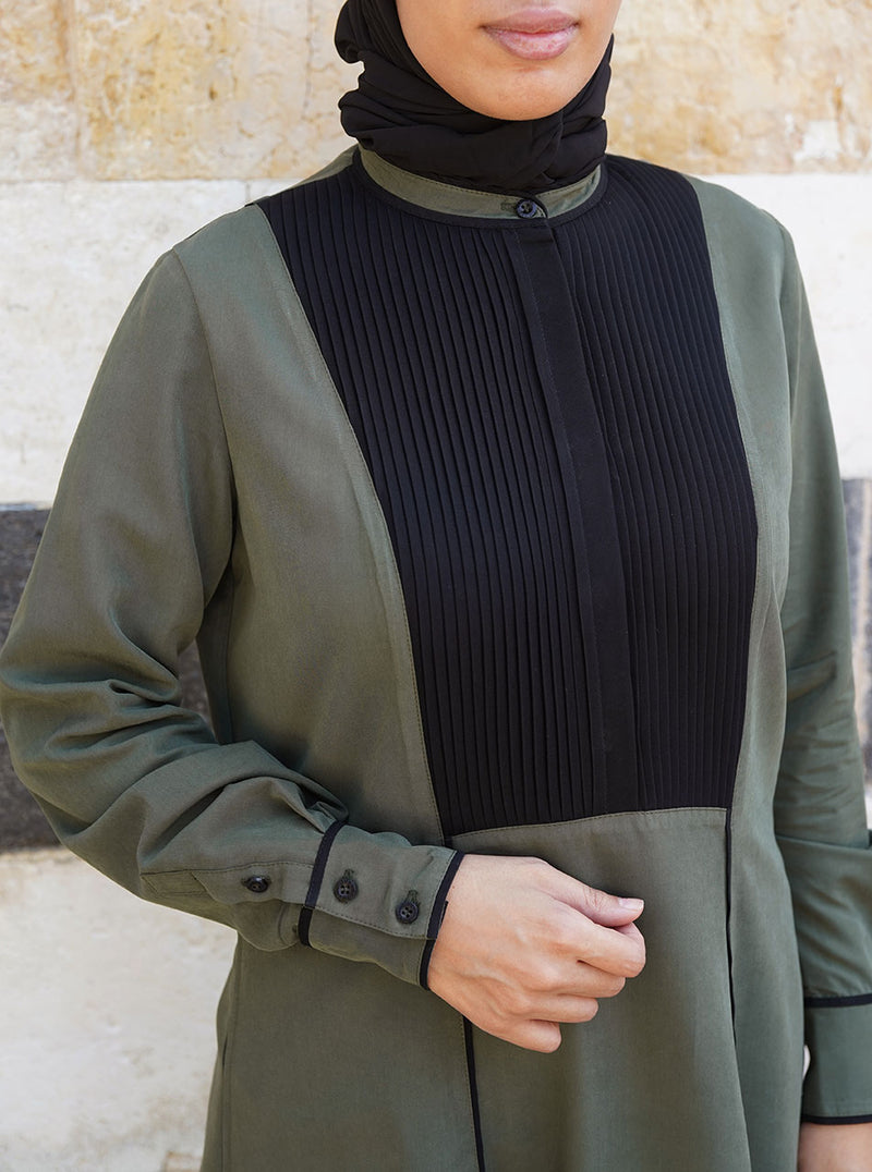 Black Trim Shirtdress