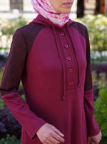 Dual Fabric Maxi Hoodie