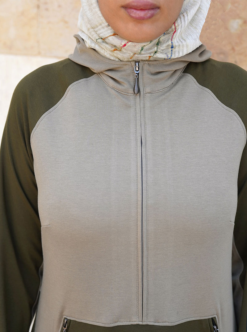 Angled Pouch Pocket Maxi Dress