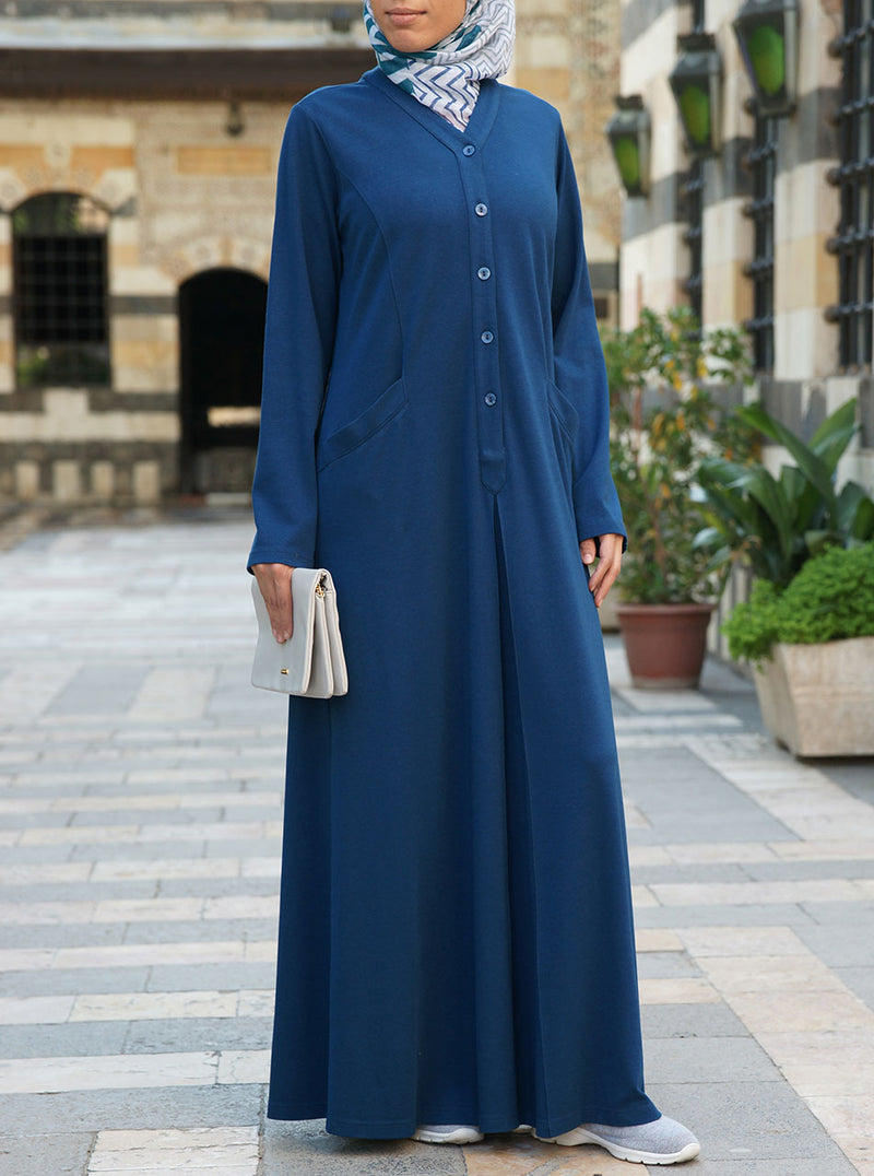 Pocketed Jersey Maxi Dress